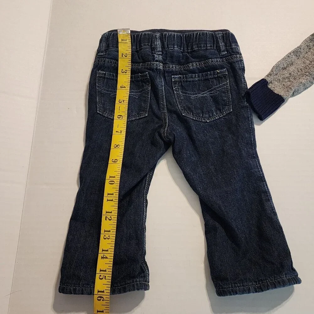 Baby Gap 2 pc outfit girl sz 12-18 months Cat sweater Jeans School Play Daycare